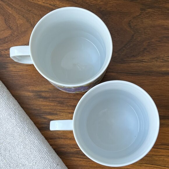 Kahla Germany 2 Porcelain Mugs Fruits Pattern Strawberry Grapes - Picture 9 of 12